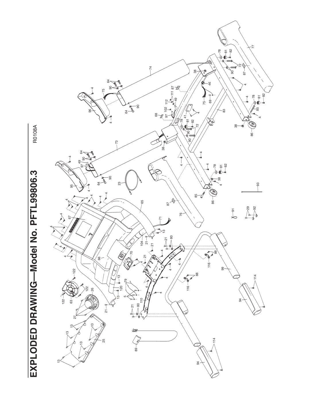 ProForm PFTL99806.3 user manual 122 120 110 104 116 97 102 111 87 114 90 82 