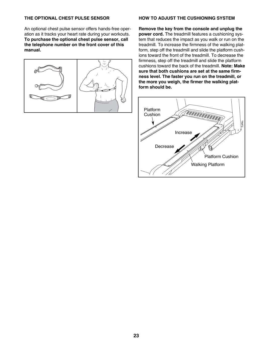 ProForm PFTL99908.0 user manual Optional Chest Pulse Sensor 