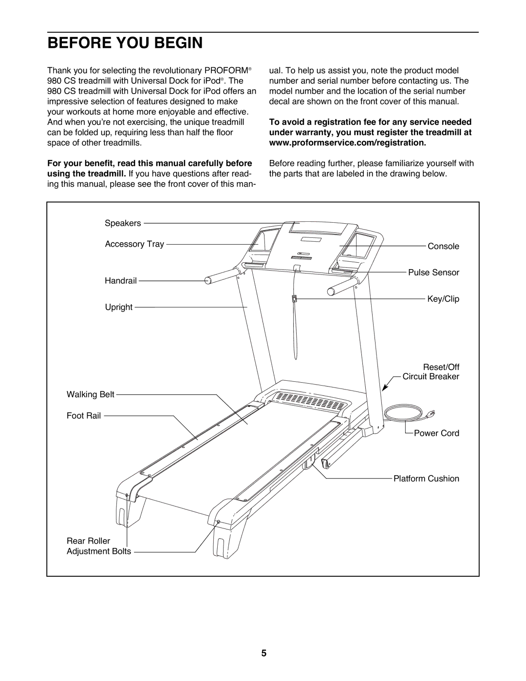 ProForm PFTL99908.0 user manual Before YOU Begin 