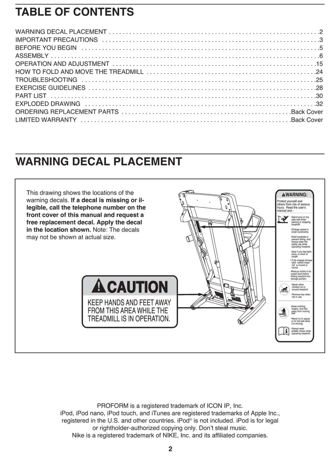 ProForm PFTL99910.0 manual 