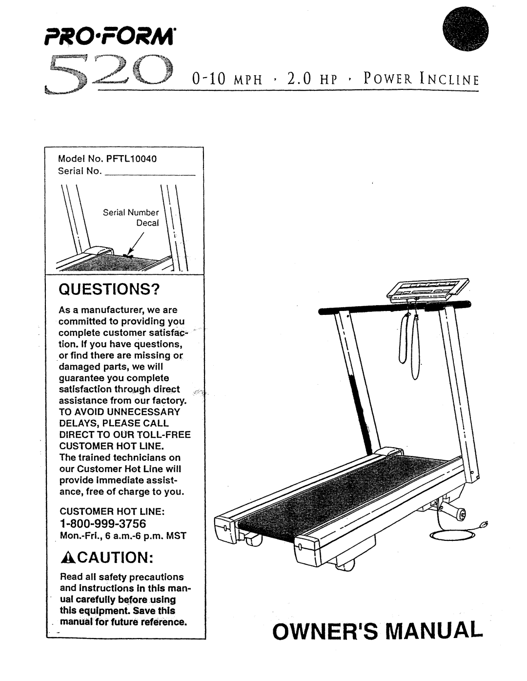 ProForm PFTLIO040 owner manual Pro.Form, Questions? 