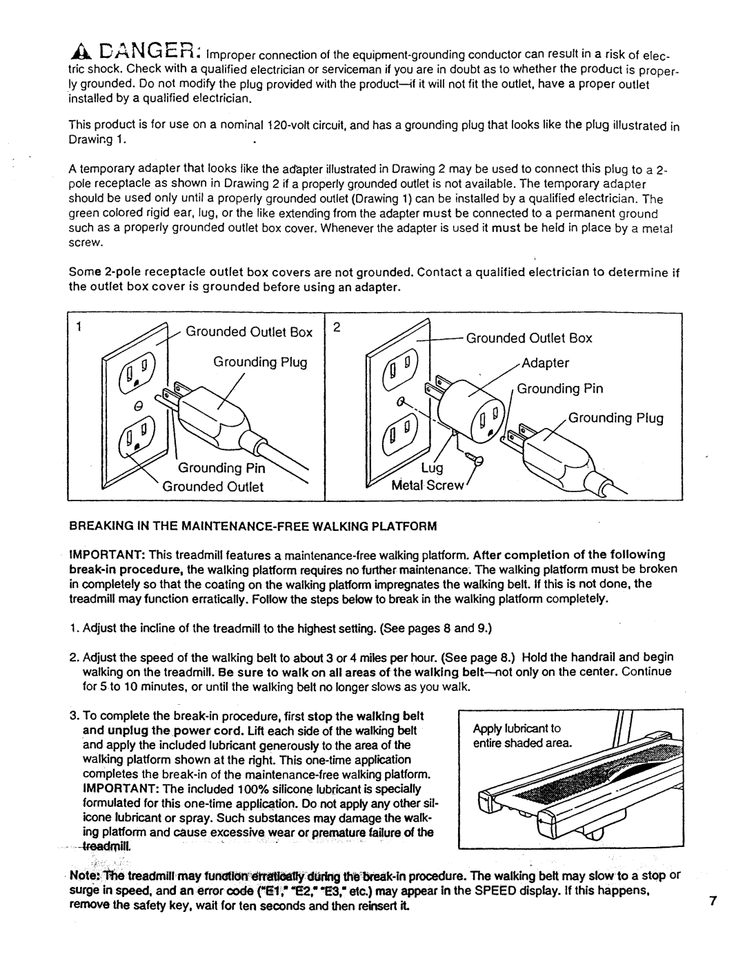 ProForm PFTLIO040 owner manual Breaking in the MAINTENANCE-FREE Walking Platform 