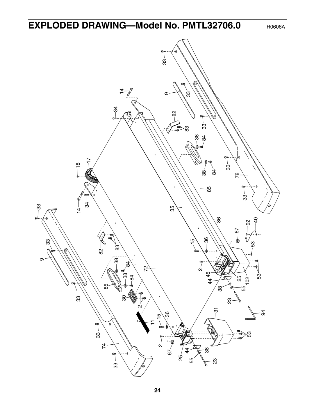 ProForm PMTL32706.0 user manual Exploded DRAWING-Model No 