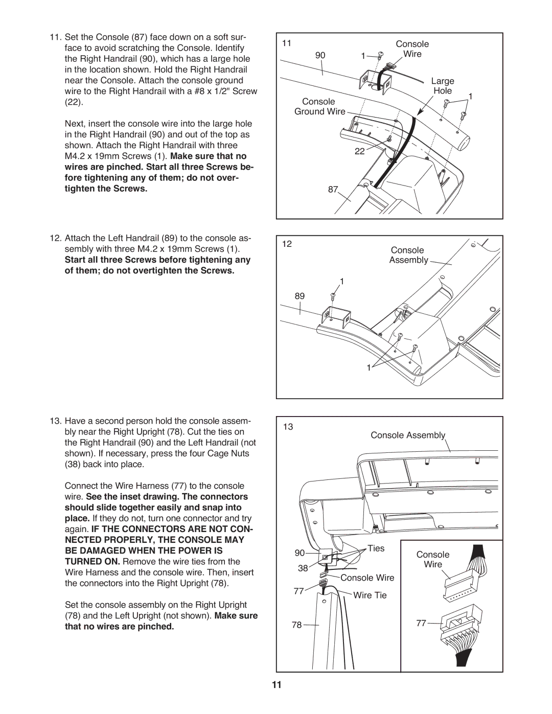 ProForm PMTL39708.0 user manual Nected PROPERLY, the Console MAY, Be Damaged When the Power is 