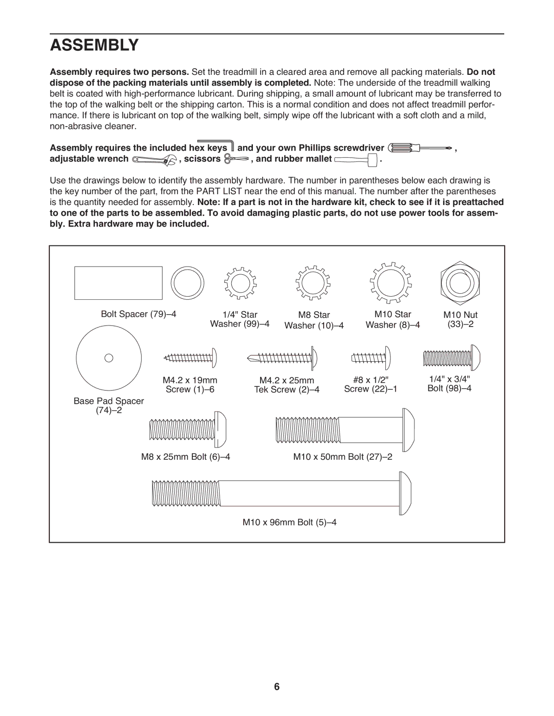 ProForm PMTL39708.0 user manual Assembly 