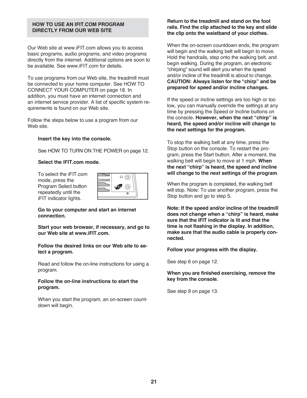 ProForm PMTL49305.0 user manual Directly from OUR WEB Site, Follow the on-line instructions to start the program 