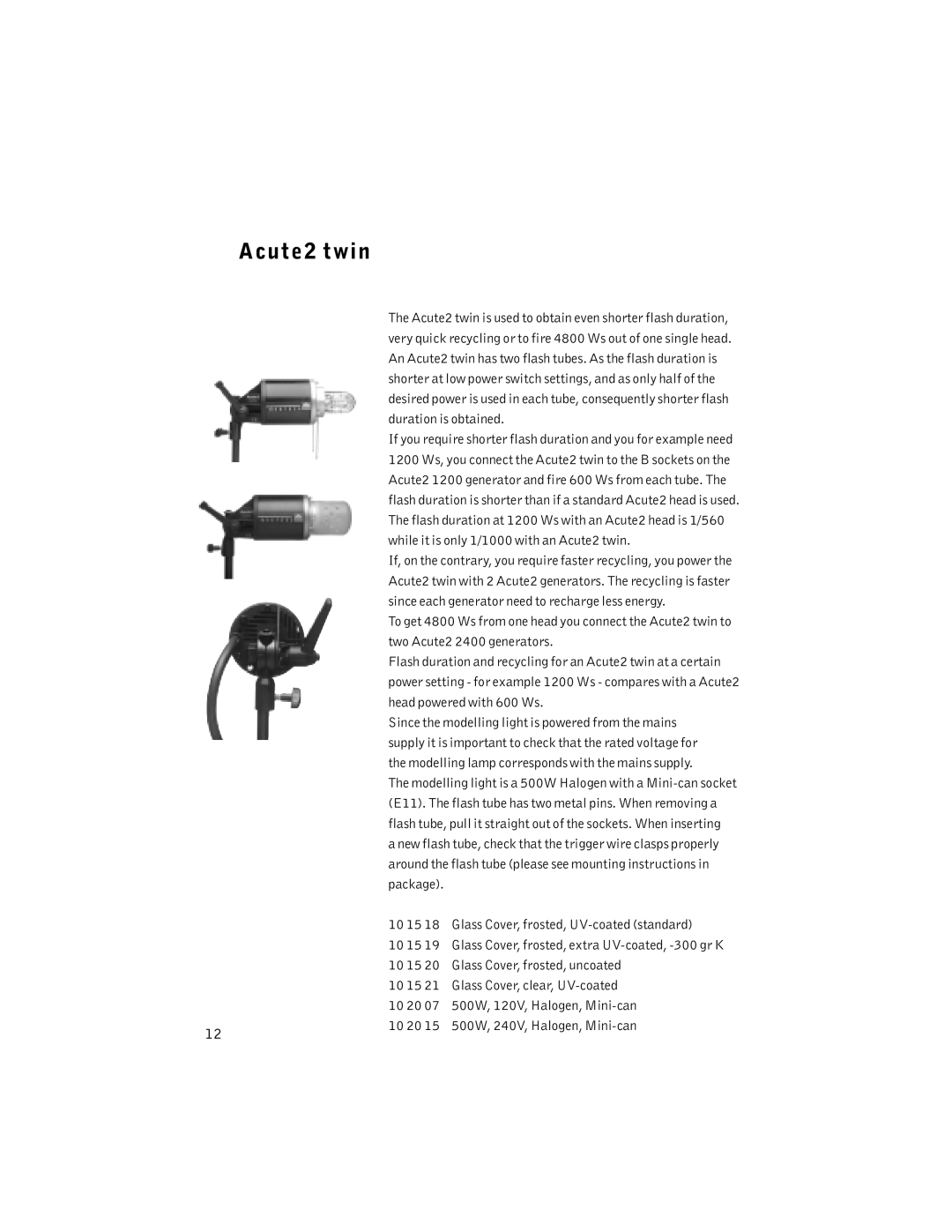 Profoto 1200 manual Acute2 twin 