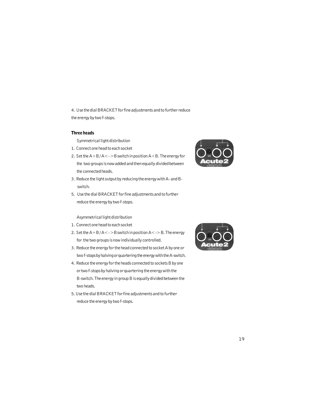 Profoto 1200 manual Three heads 