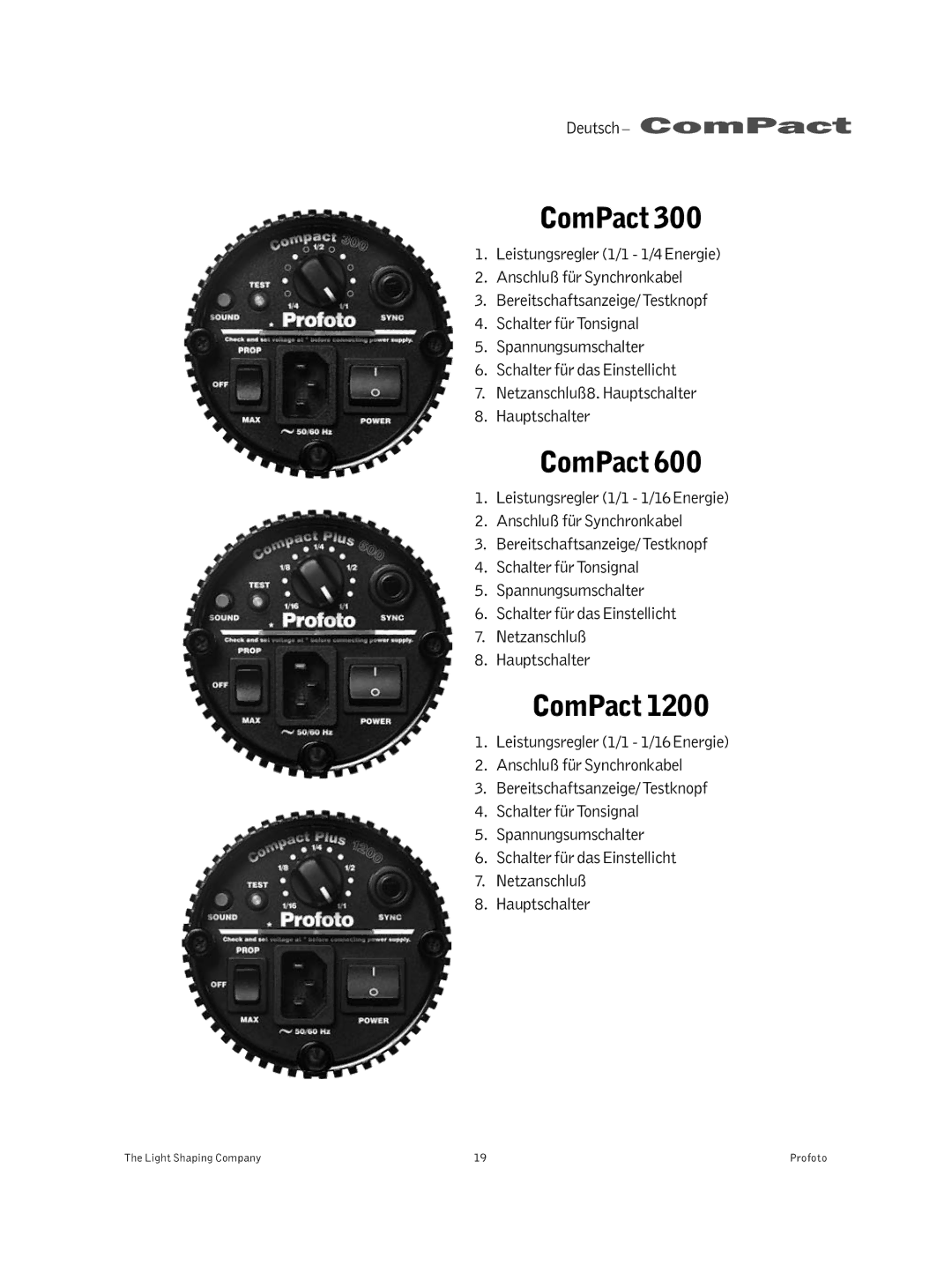 Profoto manual ComPact300 