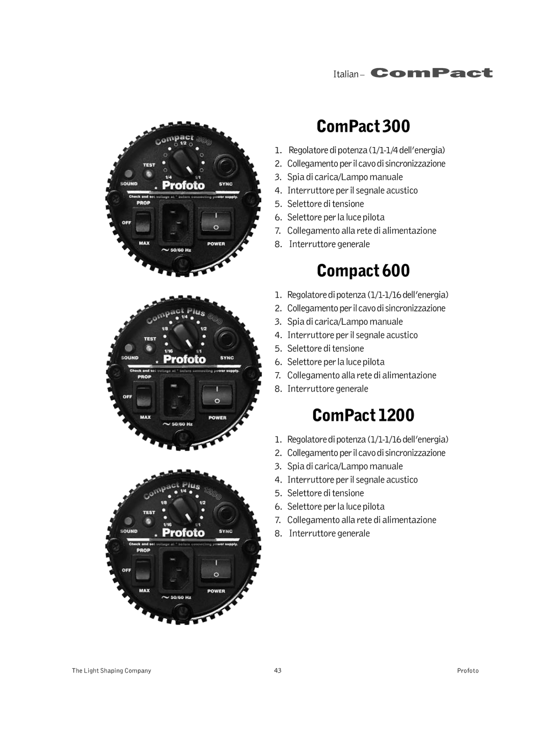 Profoto manual ComPact300 