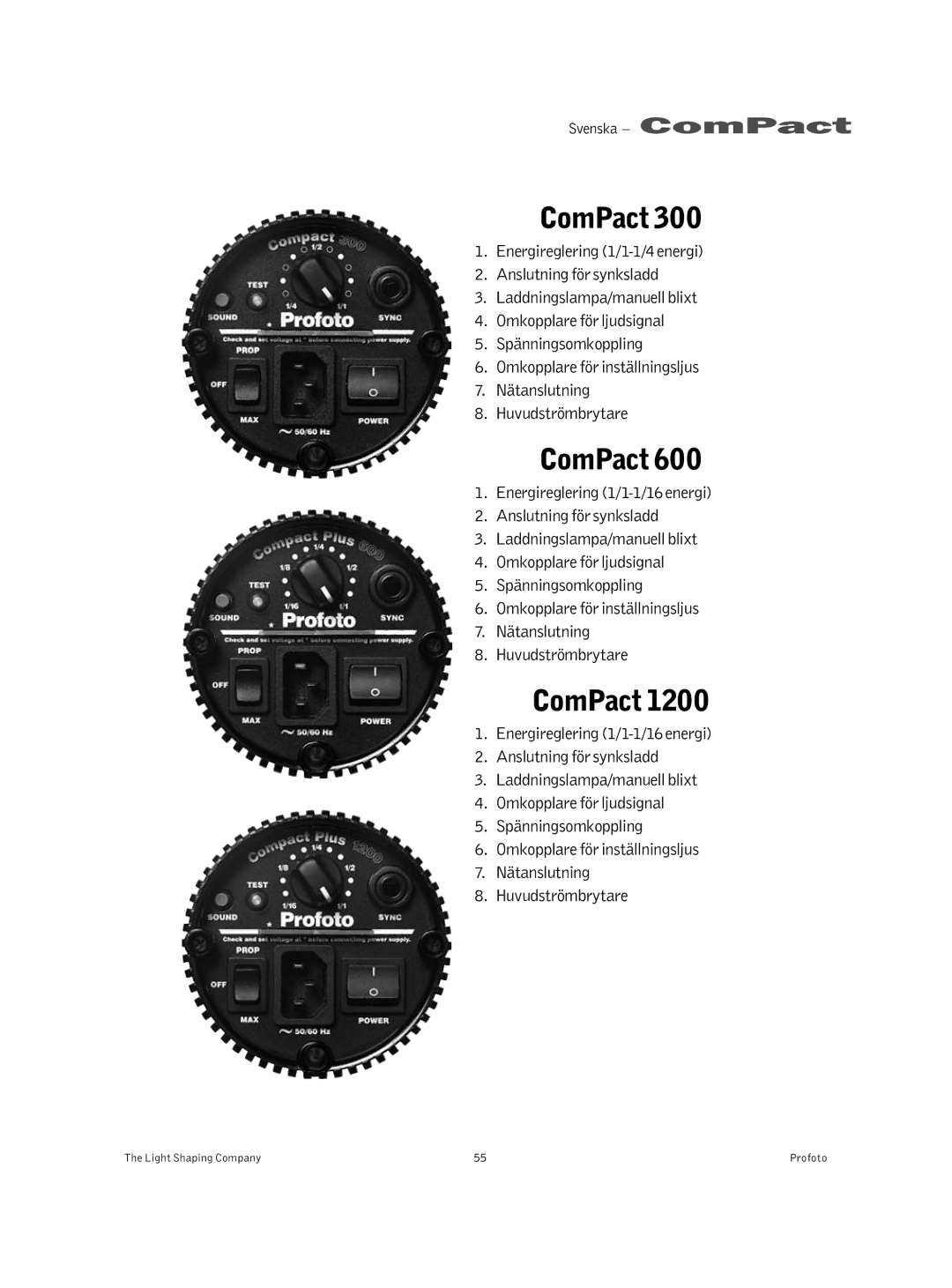 Profoto manual ComPact300 