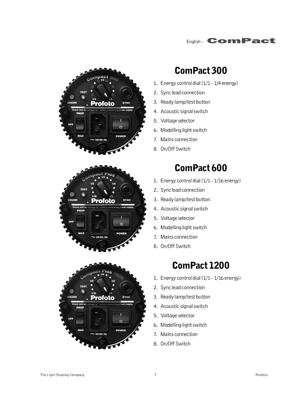 Profoto manual ComPact300 