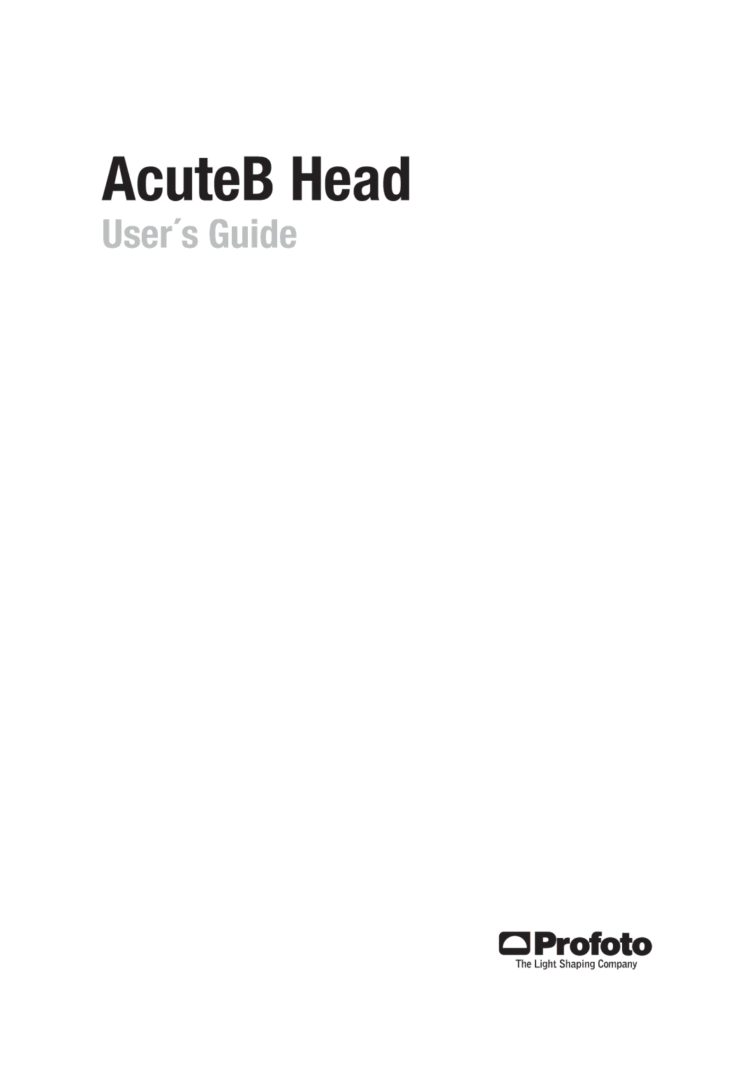 Profoto AcuteB Head manual 