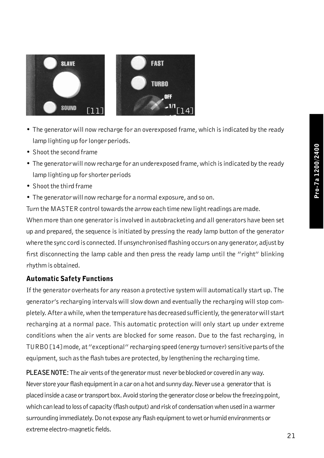 Profoto Pro-7 manual 1114, Automatic Safety Functions 