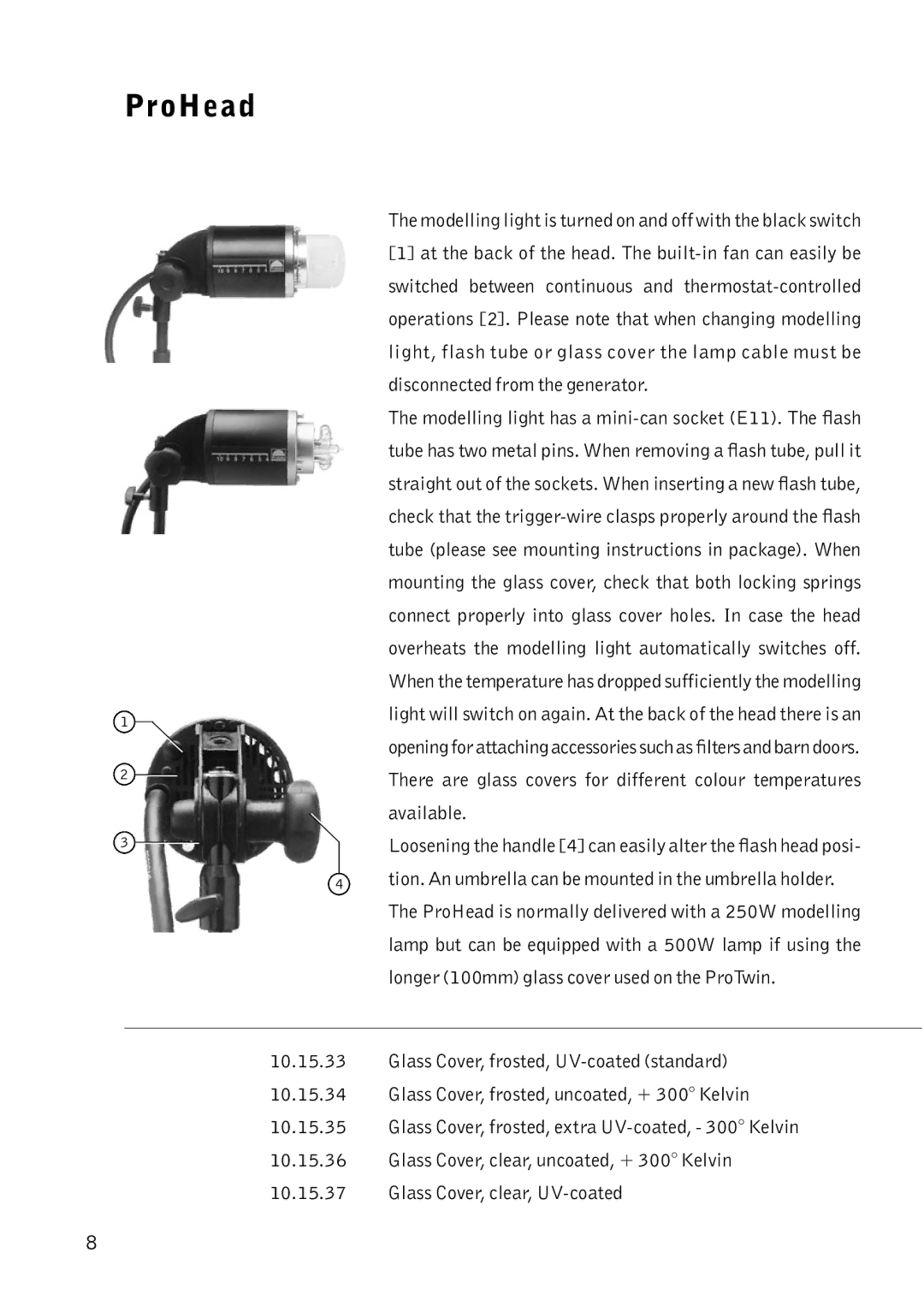 Profoto Pro-7 manual ProHead, Available 