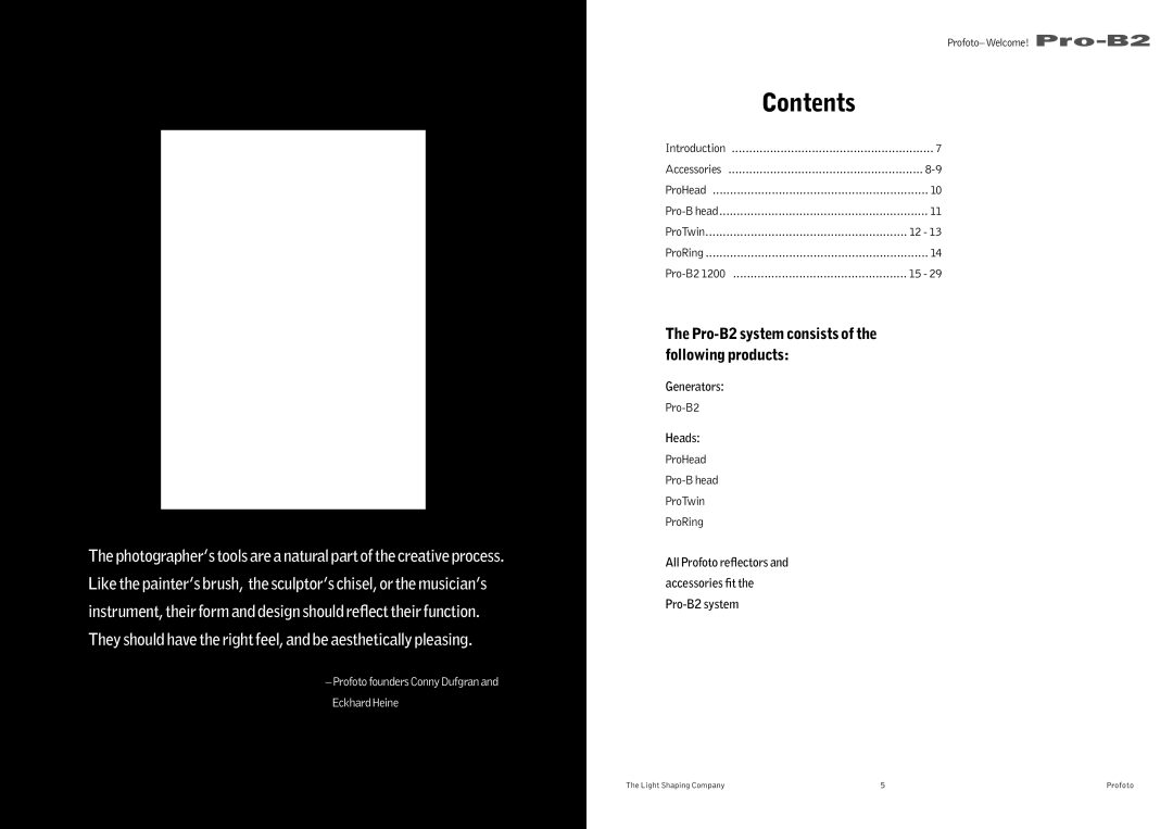 Profoto Pro-B2 user manual Contentsxxxxxxxxxxxx 