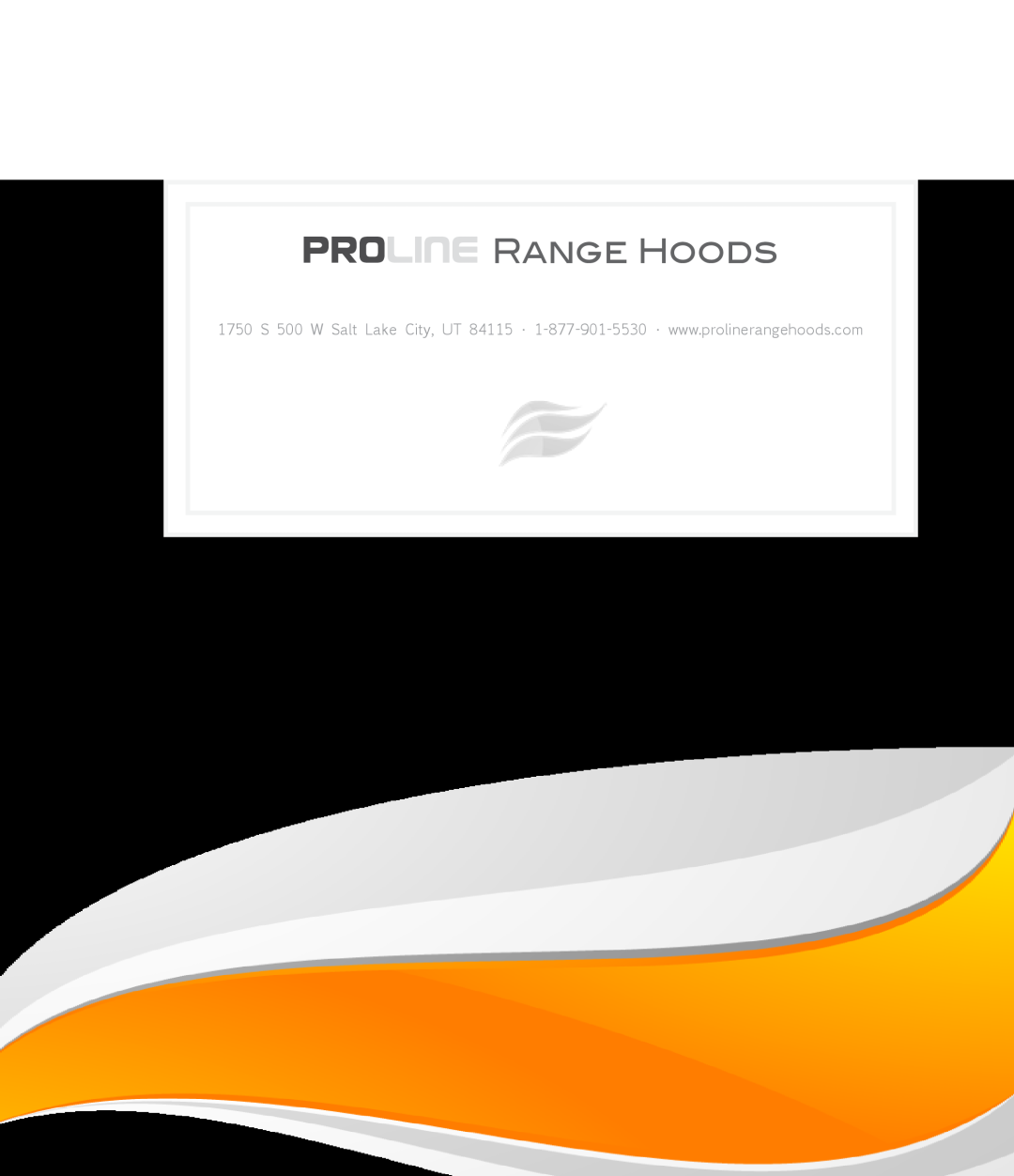 Proline PLS1440 user manual Proline Range Hoods 
