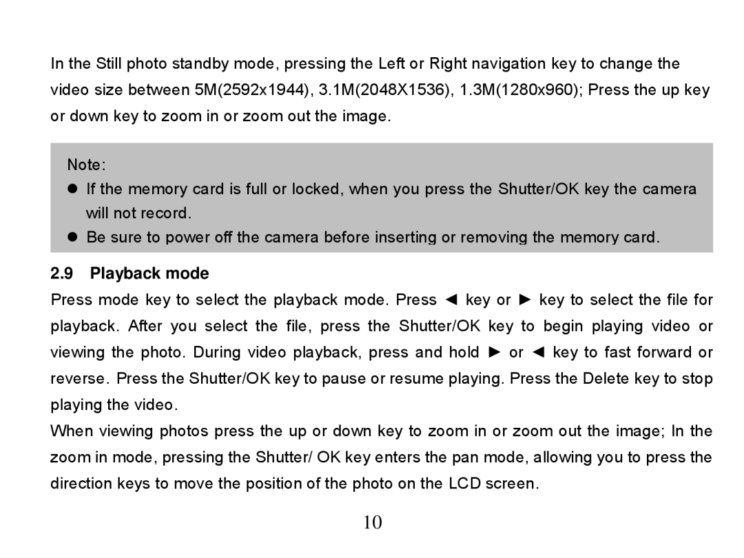 ProMaster MyMuvi Movie Machine instruction manual Playback mode 