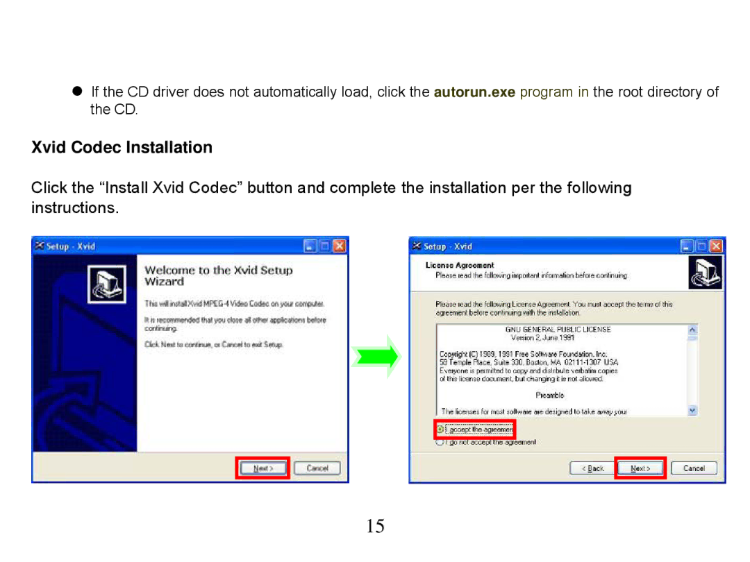 ProMaster MyMuvi Movie Machine instruction manual Xvid Codec Installation 