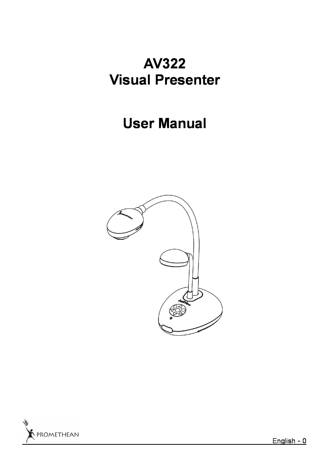 Promethean user manual AV322 Visual Presenter User Manual, English 