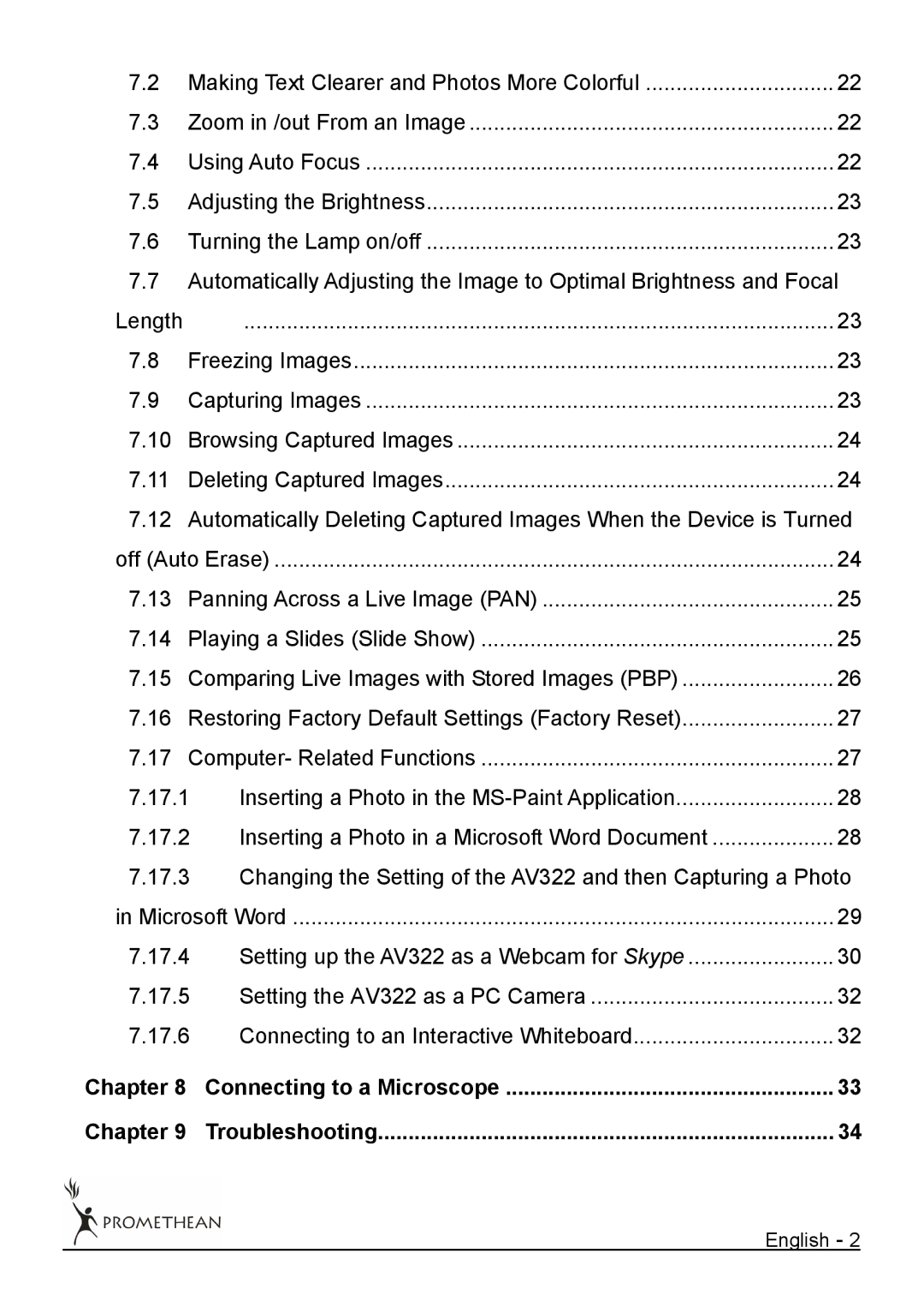 Promethean 322 user manual 17.4 