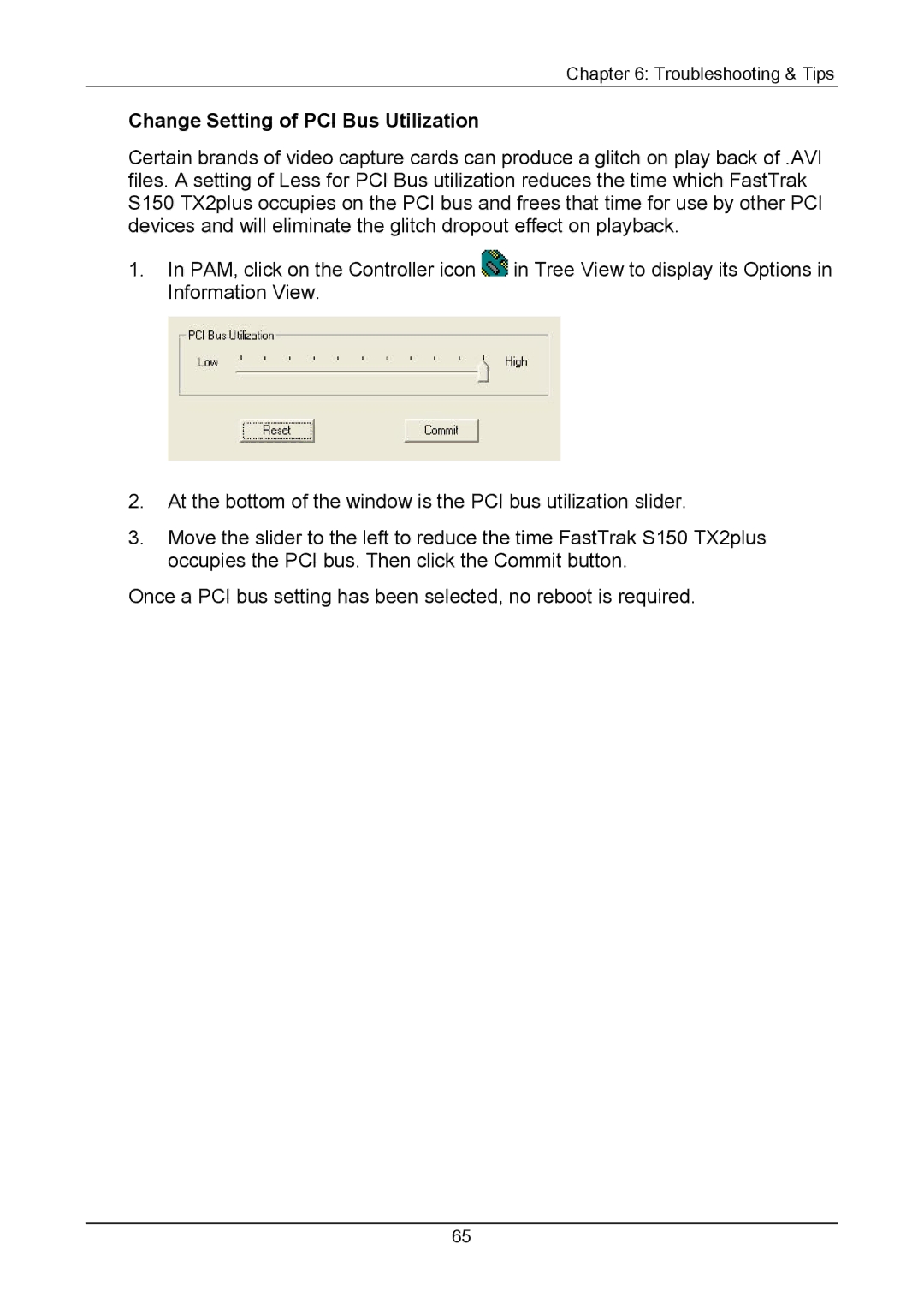 Promise Technology 150TX2 user manual Change Setting of PCI Bus Utilization 