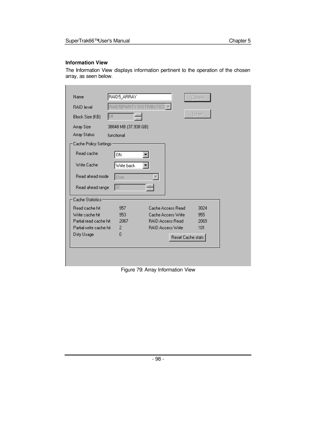 Promise Technology 66 Pro user manual Array Information View 