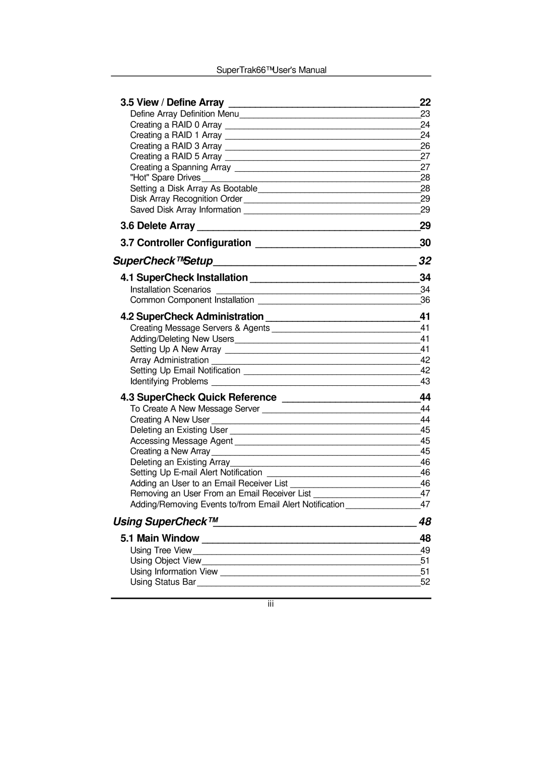 Promise Technology 66 Pro user manual SuperCheck Setup, Using SuperCheck 