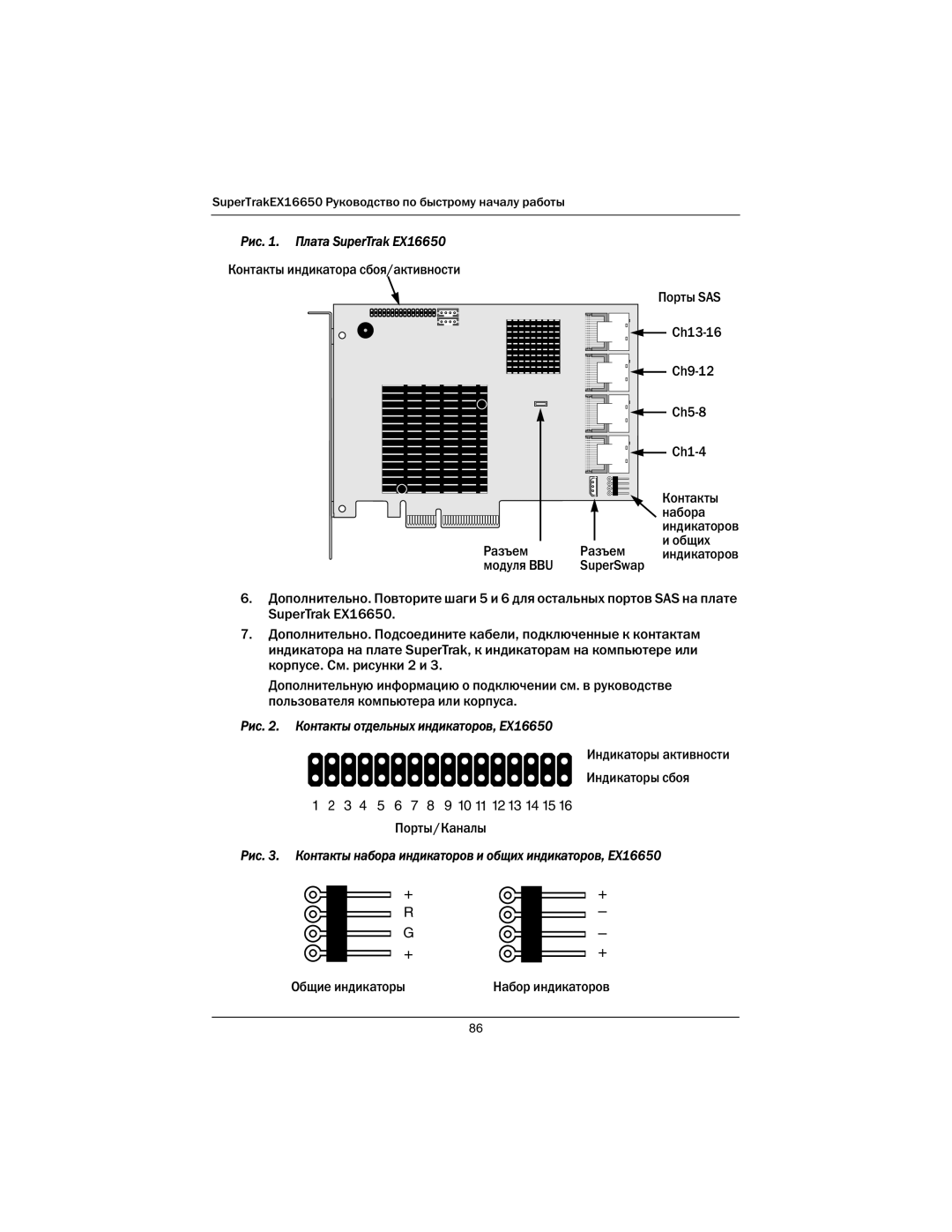 Promise Technology EX16650 manual Разъем Общих 