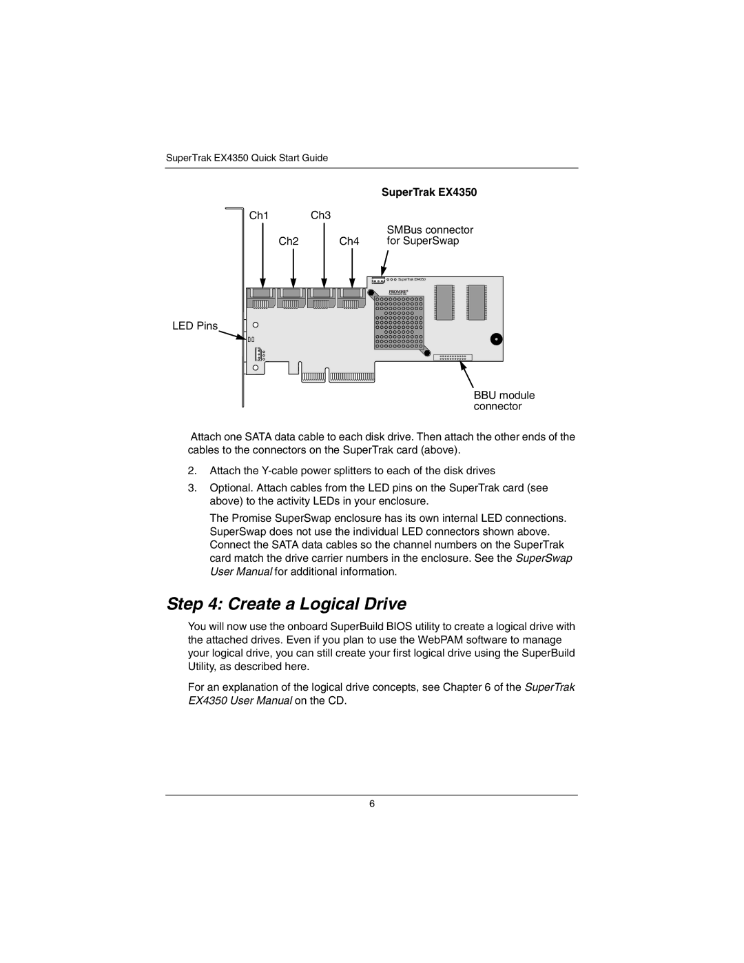 Promise Technology EX4350 quick start Create a Logical Drive 