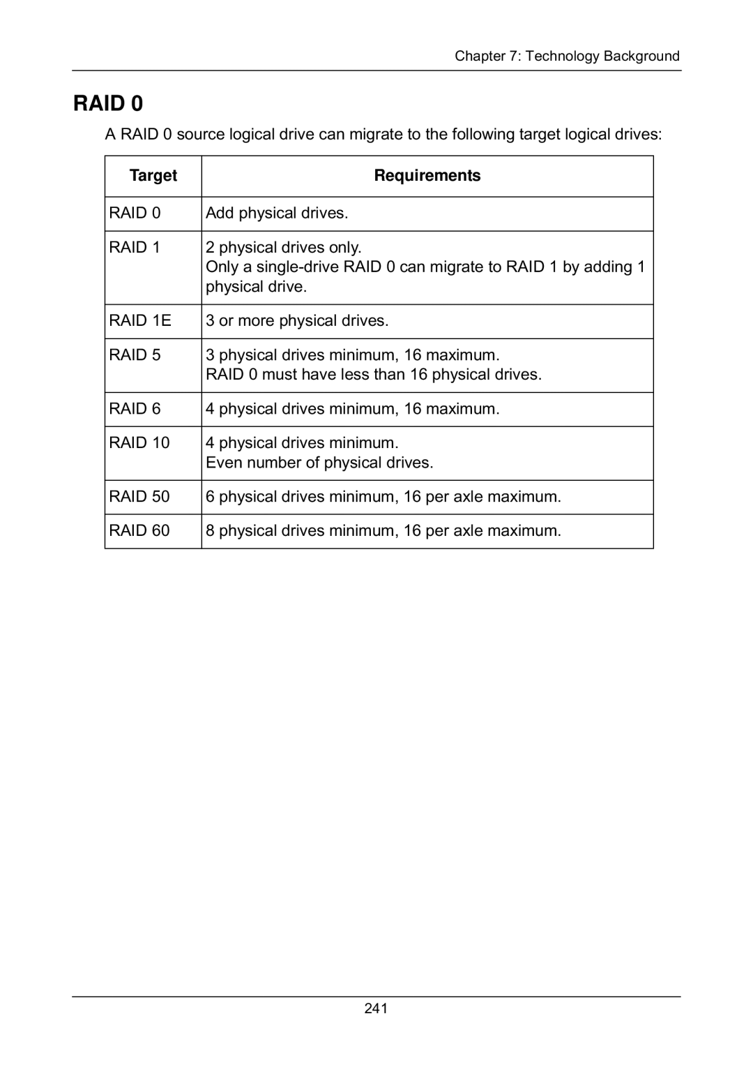 Promise Technology EX4650, EX8658, EX8654, EX8650 manual Target Requirements 