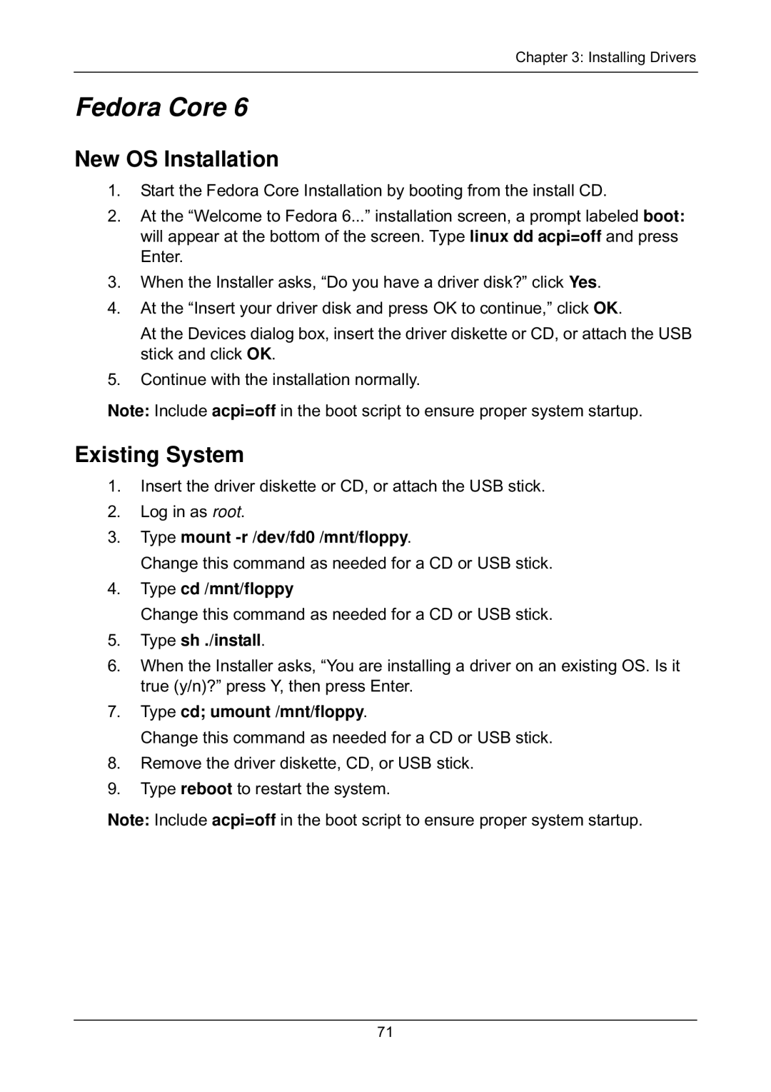 Promise Technology EX8654, EX8658, EX8650, EX4650 manual Fedora Core 