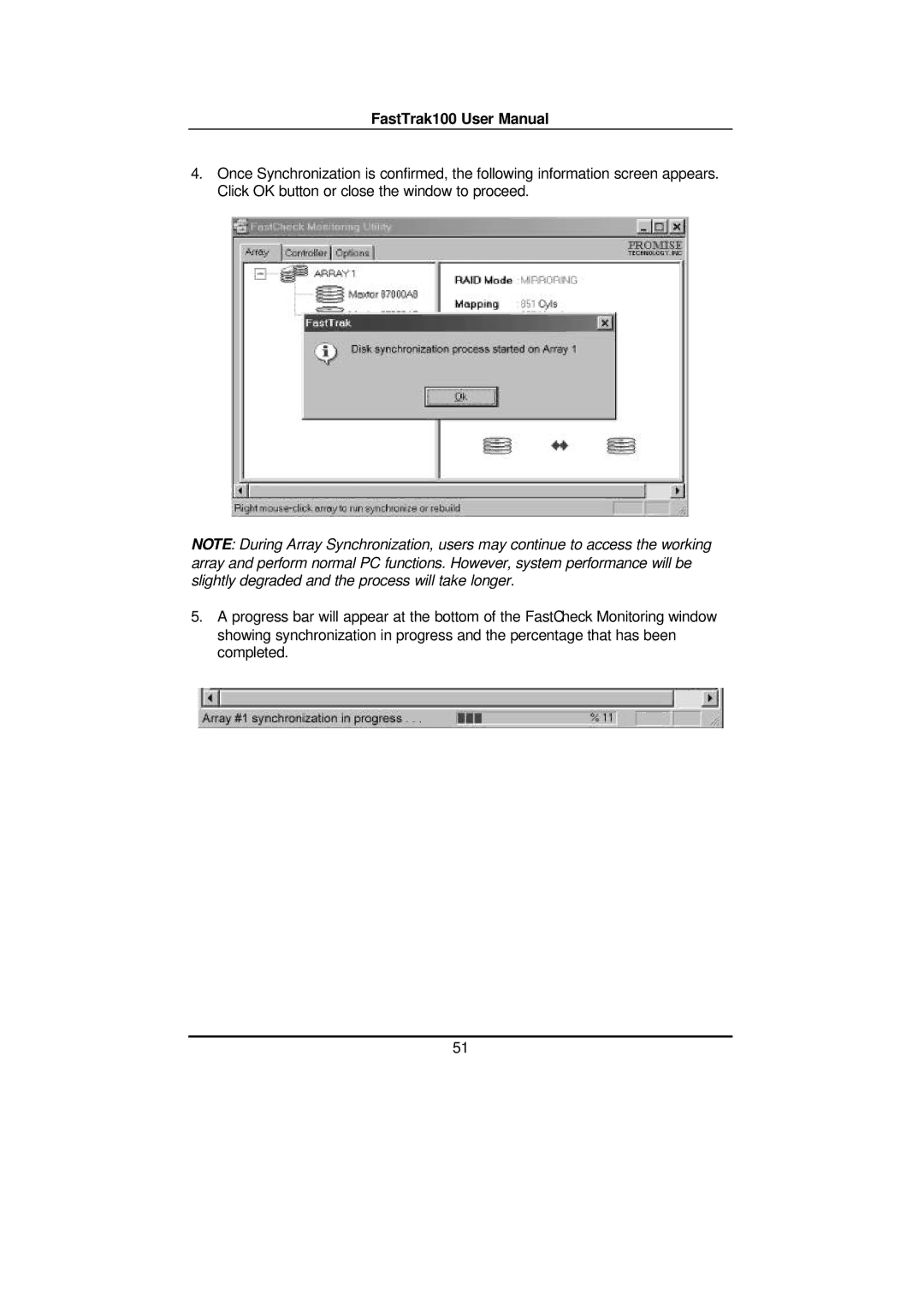 Promise Technology FAST TRAK100TM user manual 