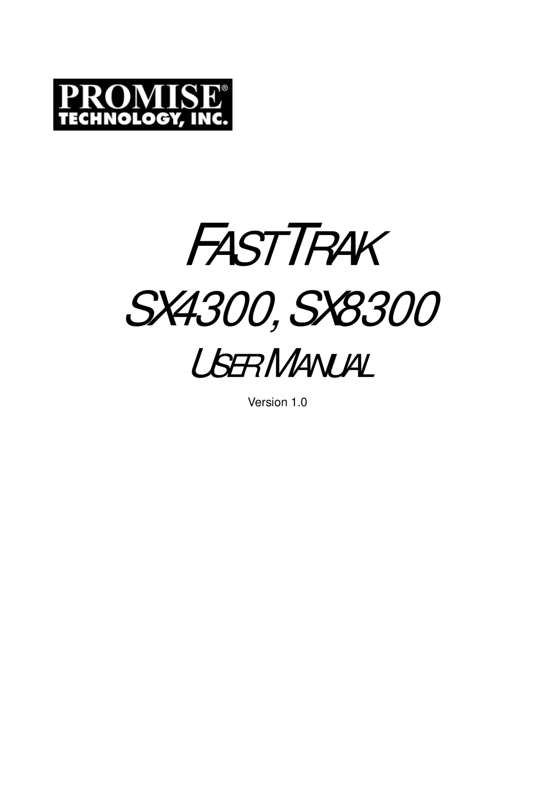 Promise Technology user manual SX4300, SX8300 