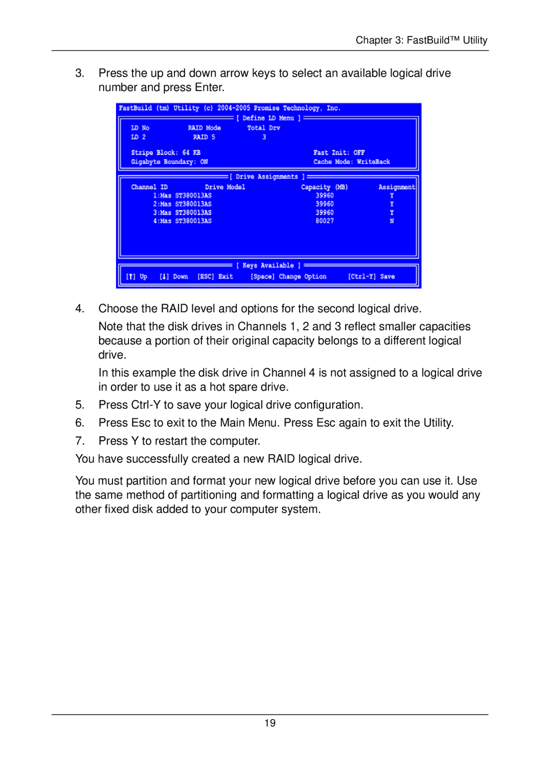 Promise Technology SX8300, FASTTRAK SX4300 user manual FastBuild Utility 