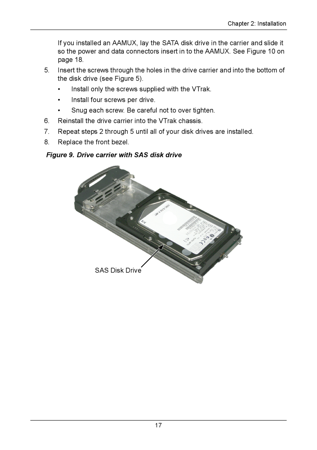 Promise Technology J310S, J610S manual Drive carrier with SAS disk drive 