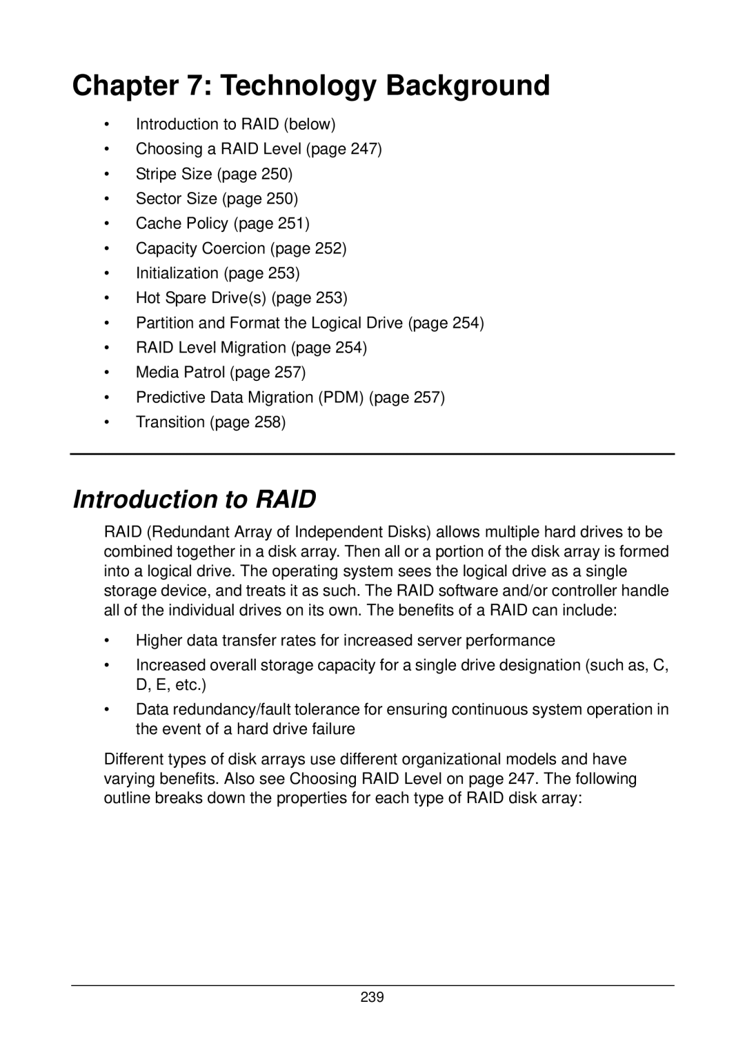 Promise Technology M300i, M500i, M500f, M300p, M500p, M300f, M200i, M200p, M200f manual Technology Background, Introduction to RAID 