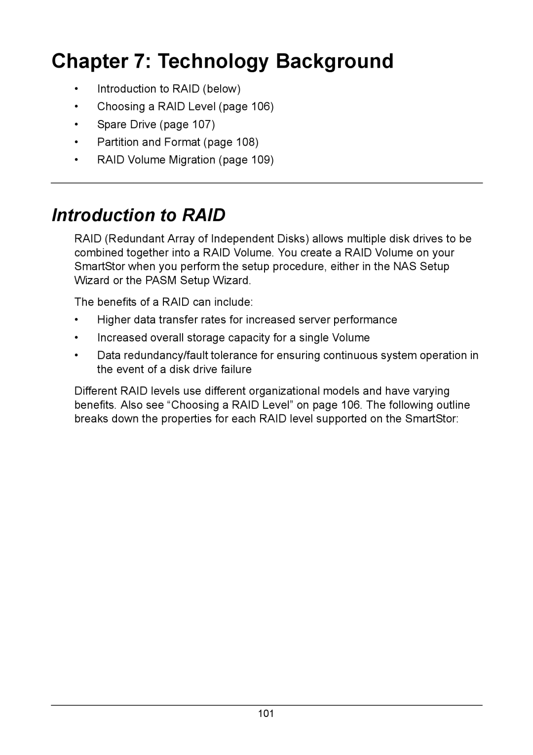 Promise Technology NS4300N manual Technology Background, Introduction to RAID 