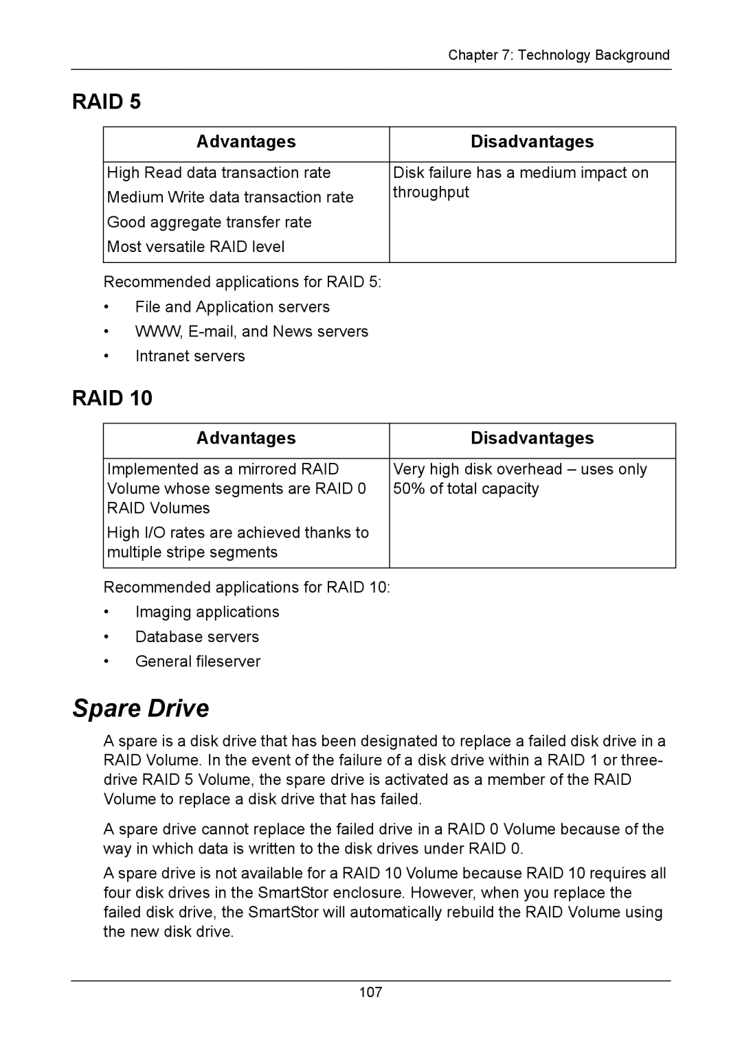 Promise Technology NS4300N manual Spare Drive 