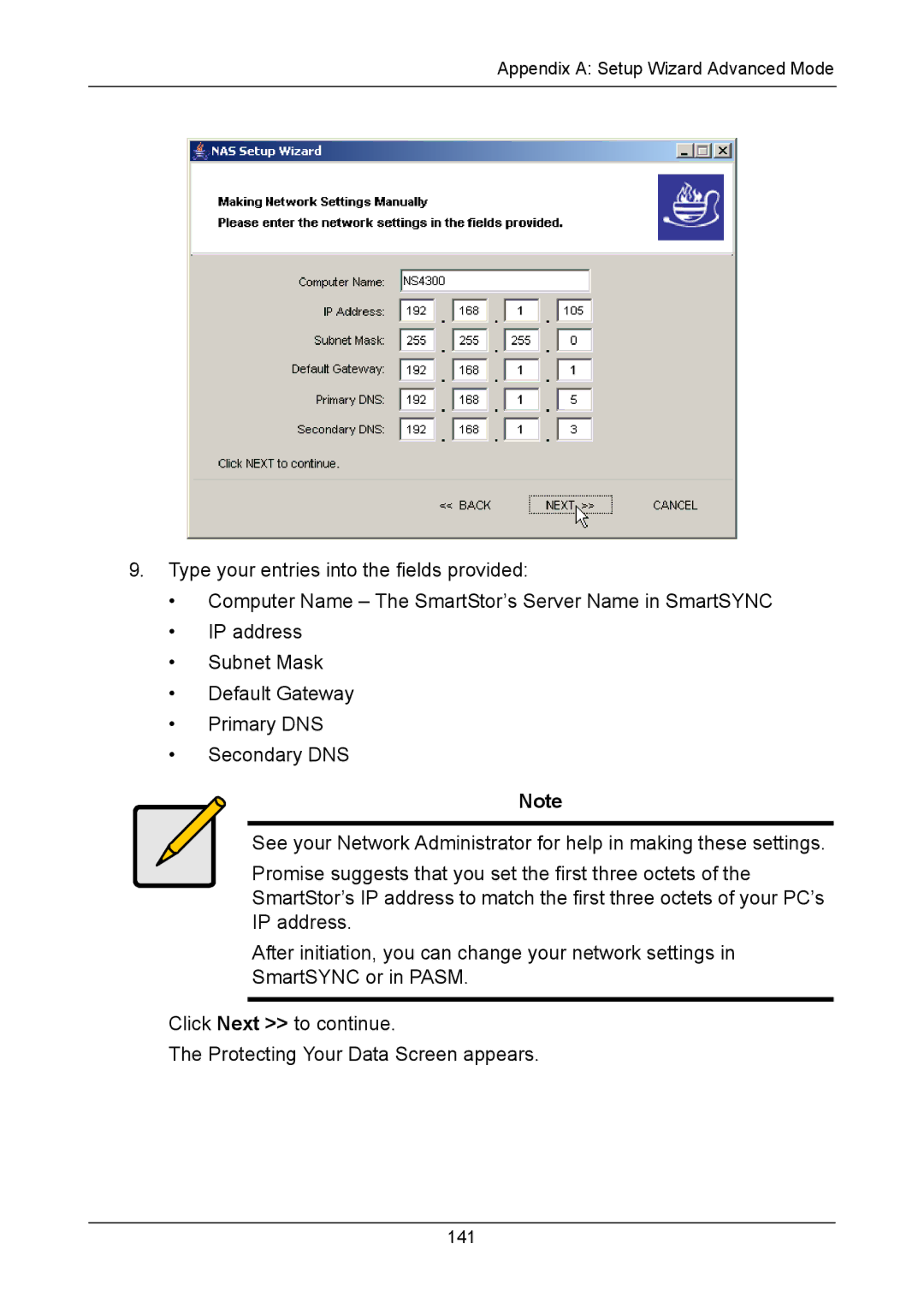 Promise Technology NS4300N manual 141 