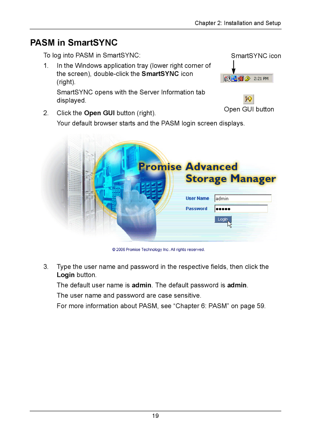 Promise Technology NS4300N manual Pasm in SmartSYNC 