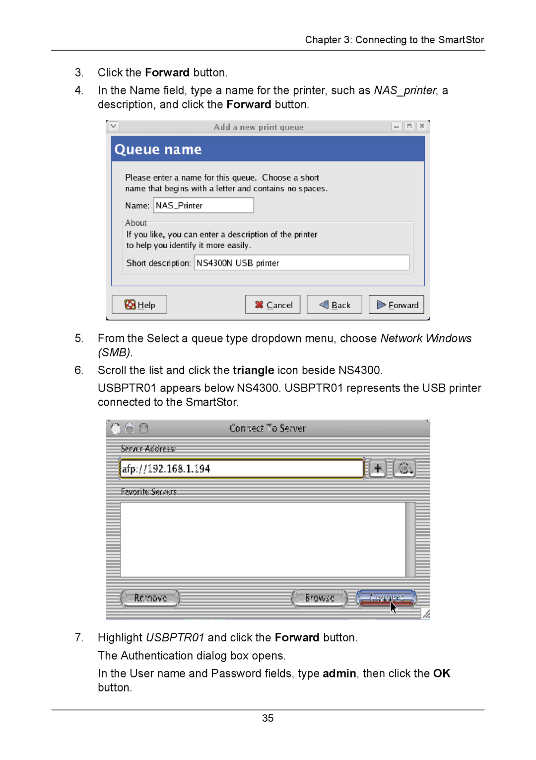 Promise Technology NS4300N manual Connecting to the SmartStor 