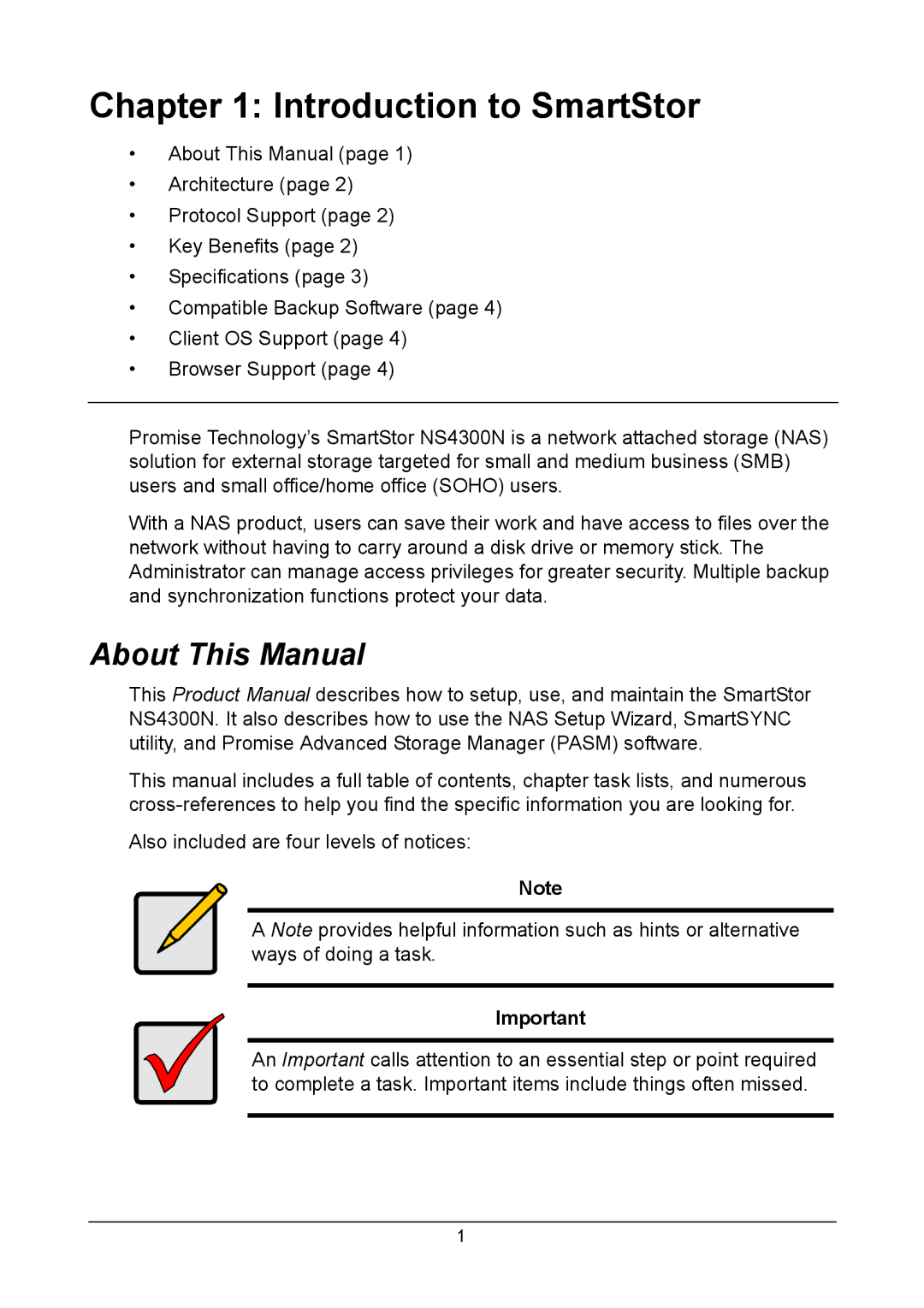 Promise Technology NS4300N manual Introduction to SmartStor, About This Manual 