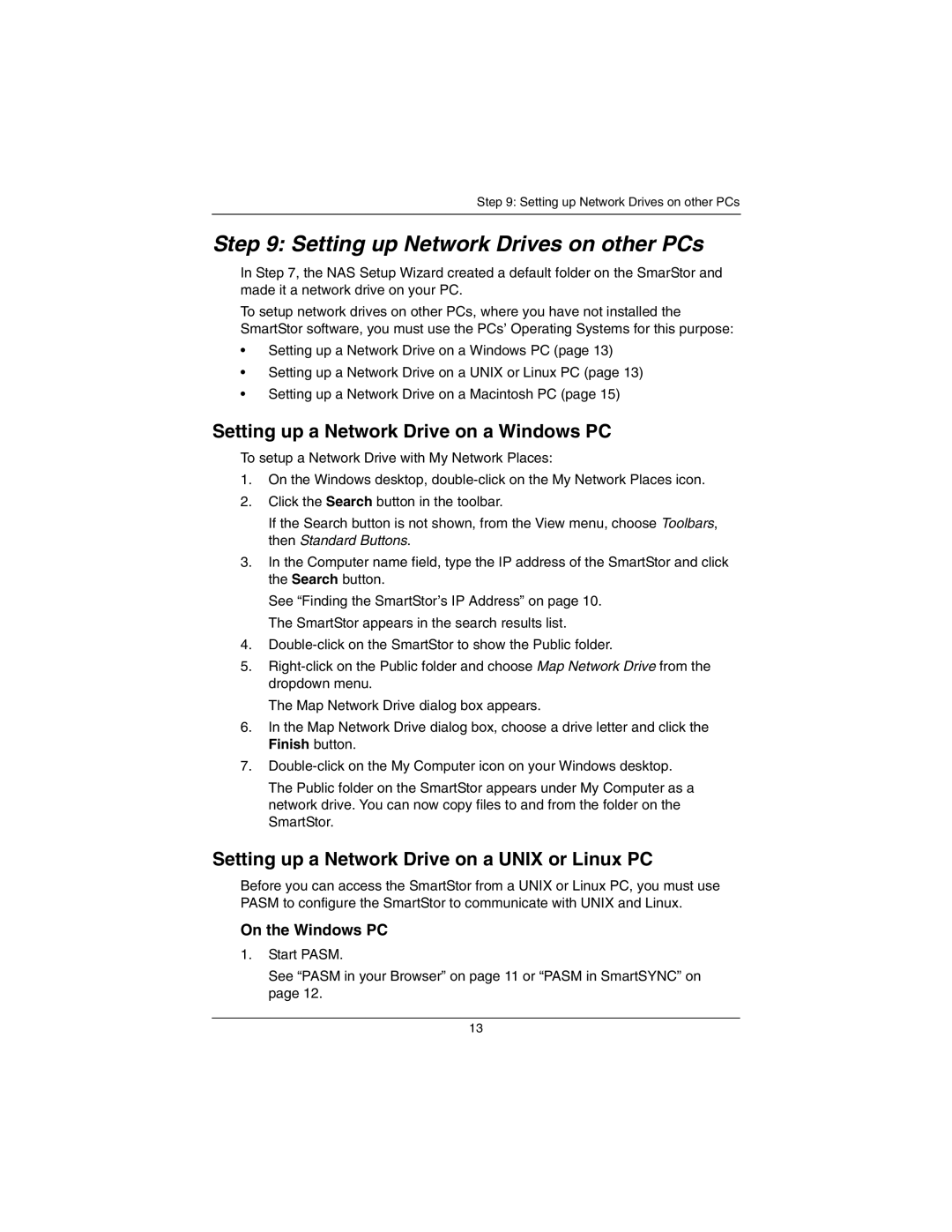 Promise Technology NS4300N quick start Setting up Network Drives on other PCs, Setting up a Network Drive on a Windows PC 