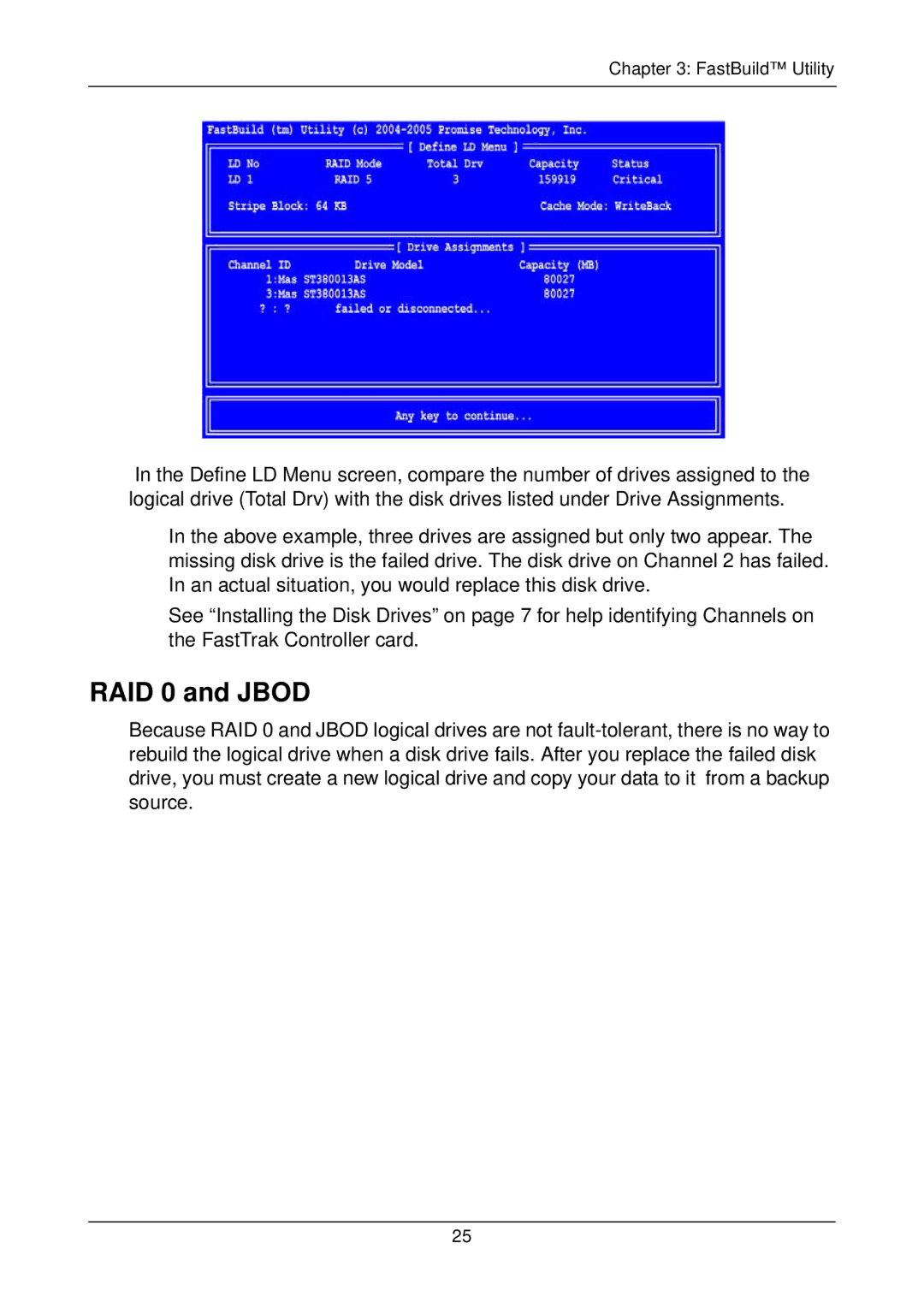 Promise Technology SX8300, SX4300 user manual RAID 0 and Jbod 