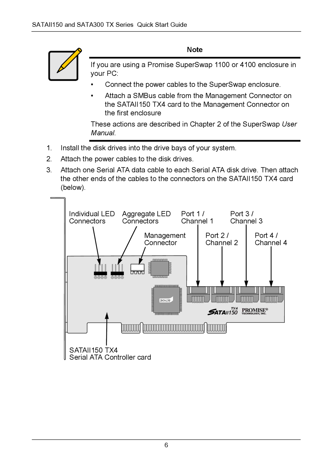 Promise Technology SATA 300, TX Series Serial ATA Controller Cards quick start SATAII150 TX4 