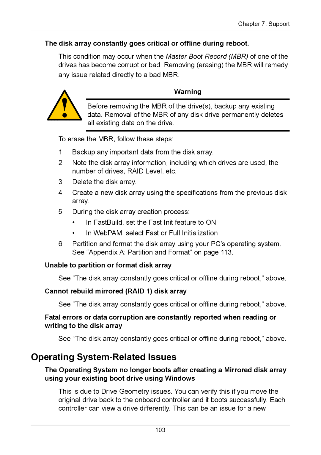 Promise Technology TX2300, TX2200 user manual Operating System-Related Issues 