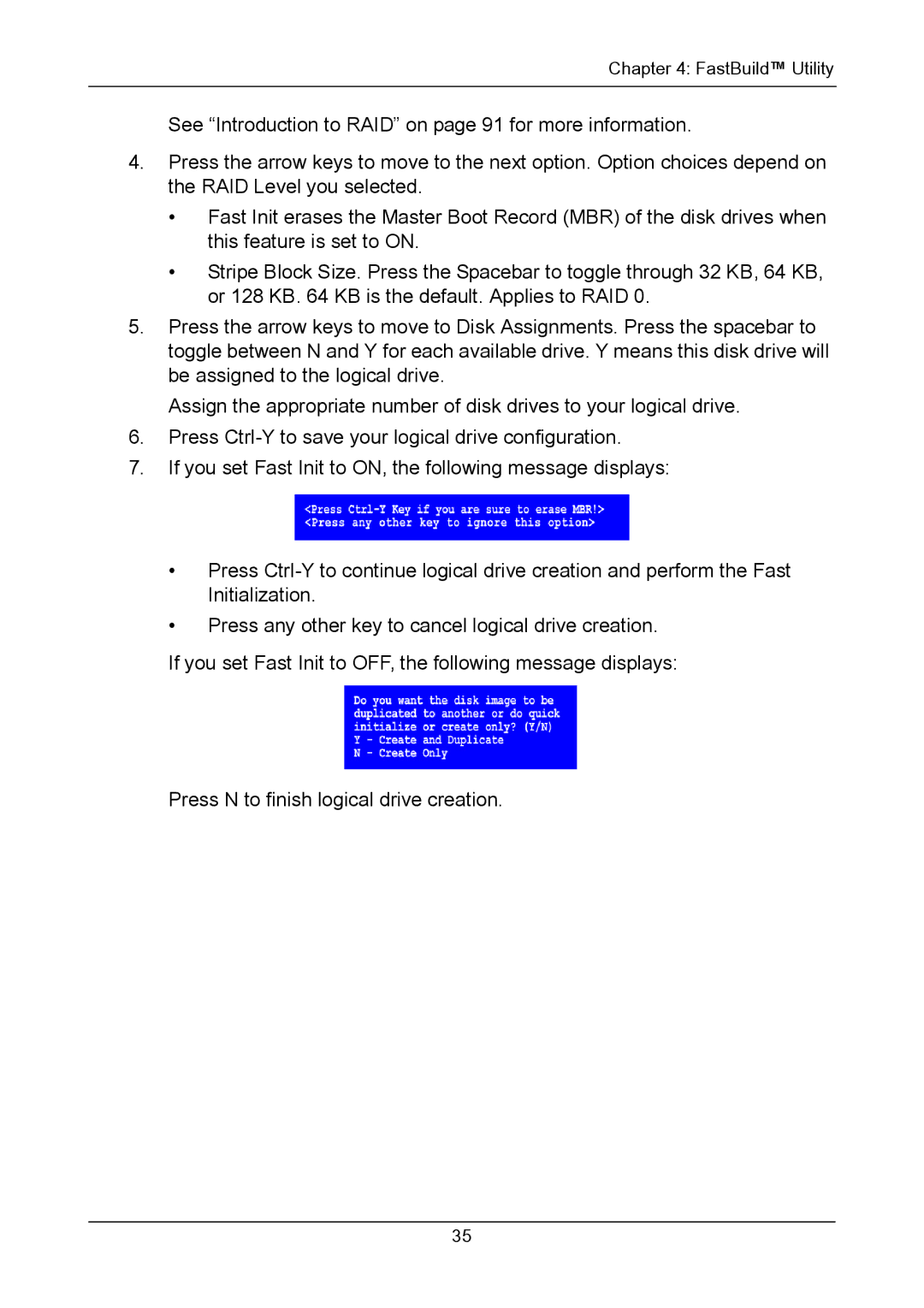 Promise Technology TX2300, TX2200 user manual FastBuild Utility 