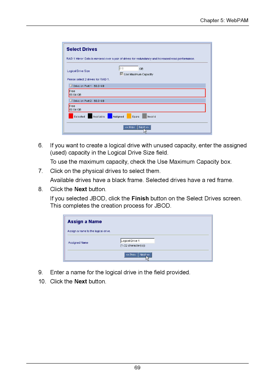 Promise Technology TX2300, TX2200 user manual WebPAM 