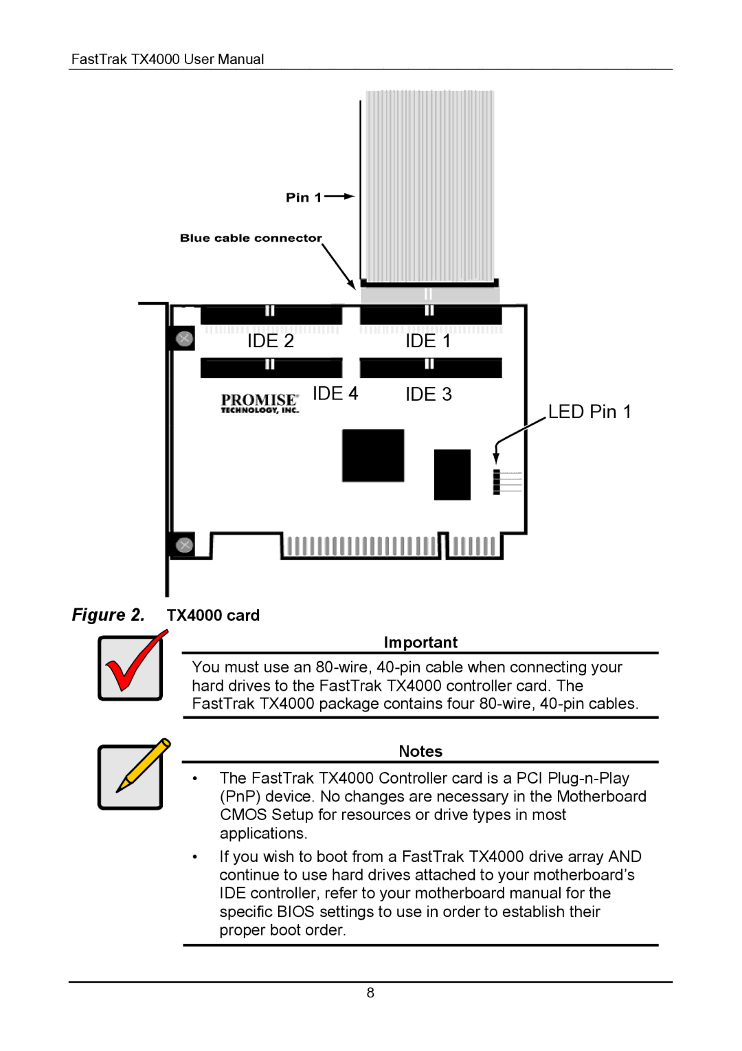 Promise Technology TX4000 user manual Ide 